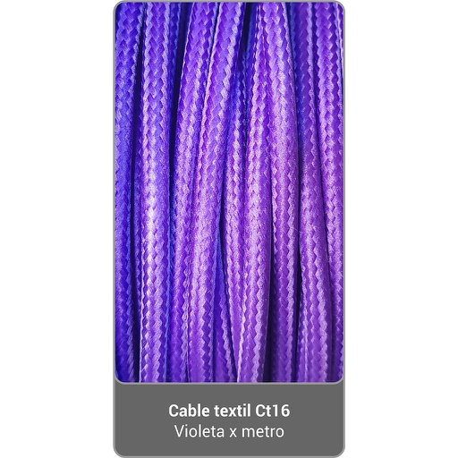 [223] Cable Textil CT16 - Violeta x metro