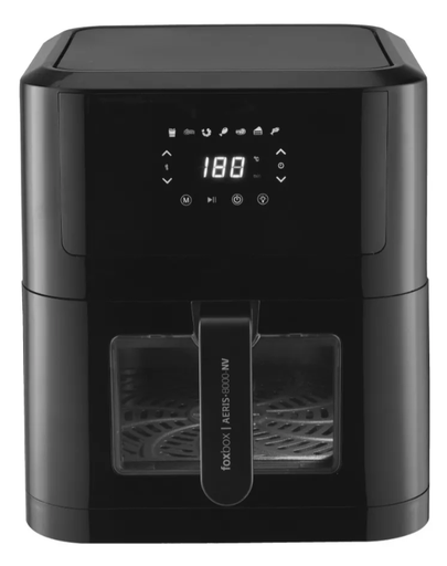 [113451] Freidora De Aire Foxbox Genus Aeris-8000Nv Easy Fry 8Lt Negro 1800W (8108)
