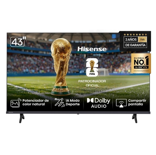 [113471] Tv Led 43 Hisense 43A42K - Fhd Smart Tv Hdmi So Vidaa U5 Negro (9143A42K)