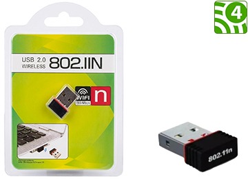 [113500] Placa De Red Wifi Usb 150Mbps 2.4Ghz Mini Nano
