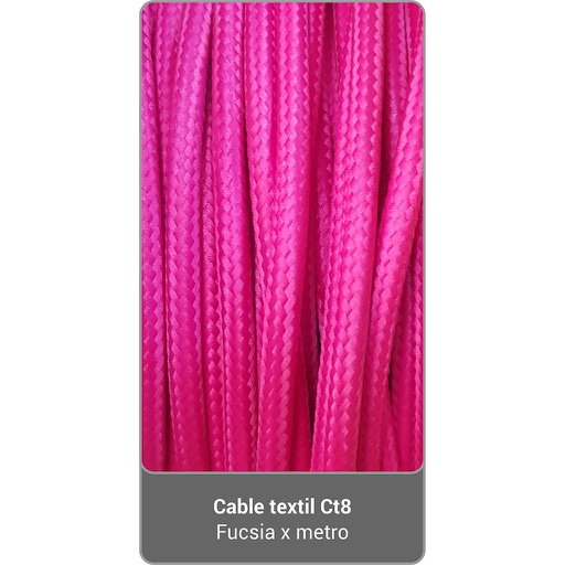 [234] Cable Textil CT8 - Fucsia x metro