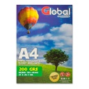 GLOBAL PAPERG200A4 -20 - RESMA x20 DE PAPEL A4 (210 x 297 mm.) FOTOGRAFICO BRILLANTE 200 GR