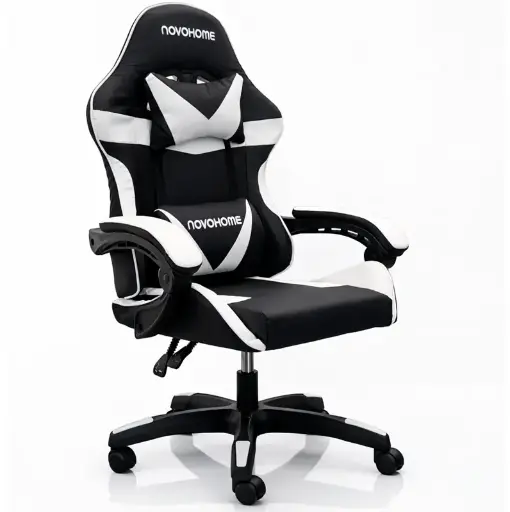 [113556] Silla Gamer Novohome  Negra Y Blanca  Nh-Gc505