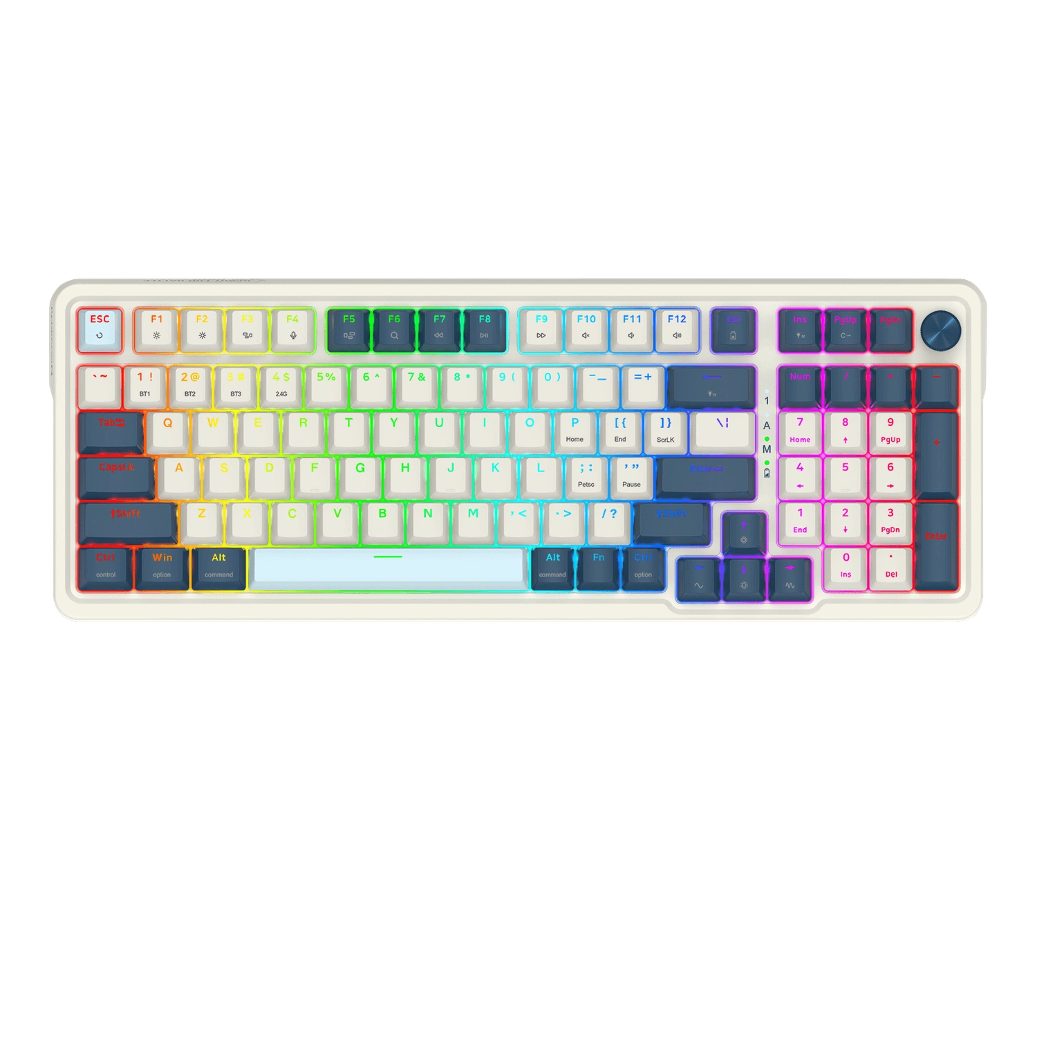 [113594] Teclado Redragon Eisa Pro K686 Blanco - Azul