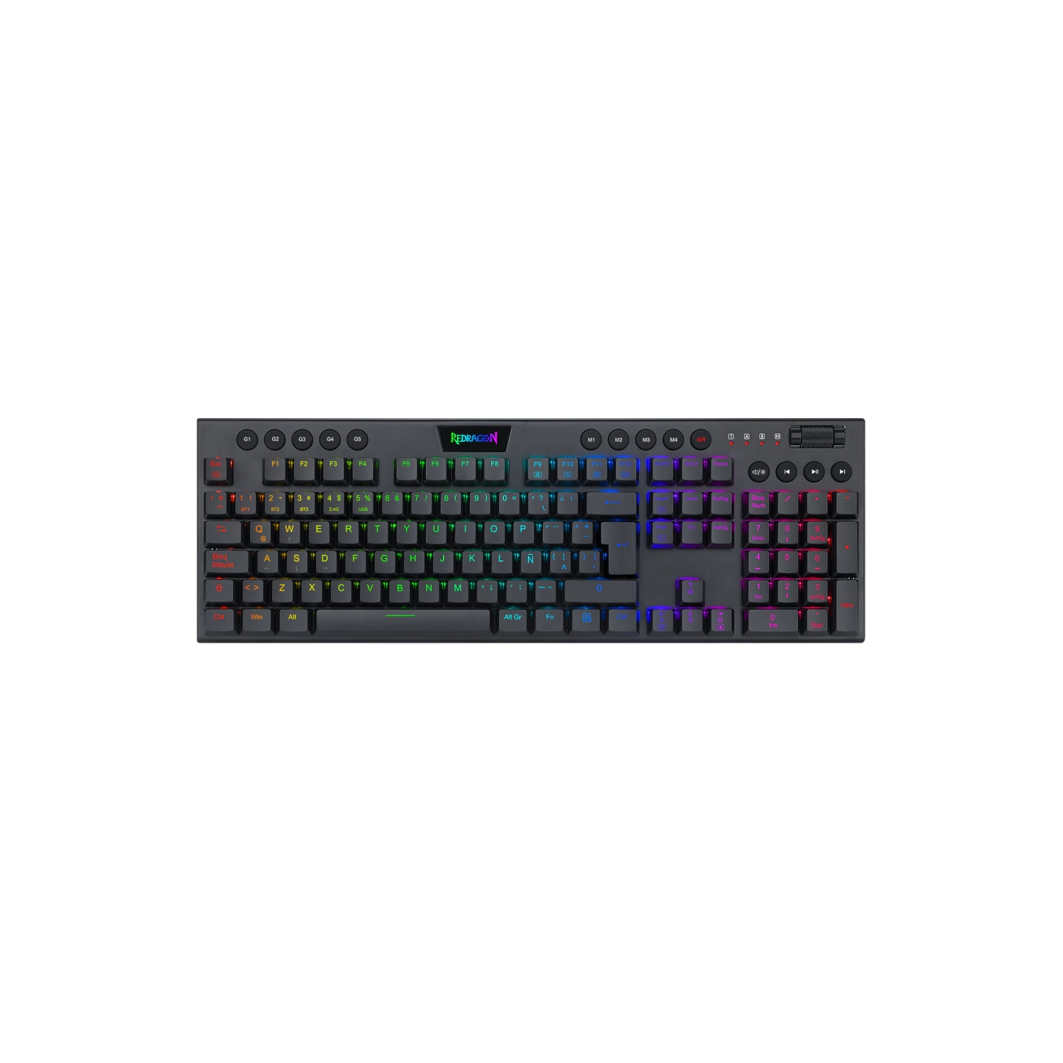 [113596] Teclado Redragon Horus Rgb K619 Negro