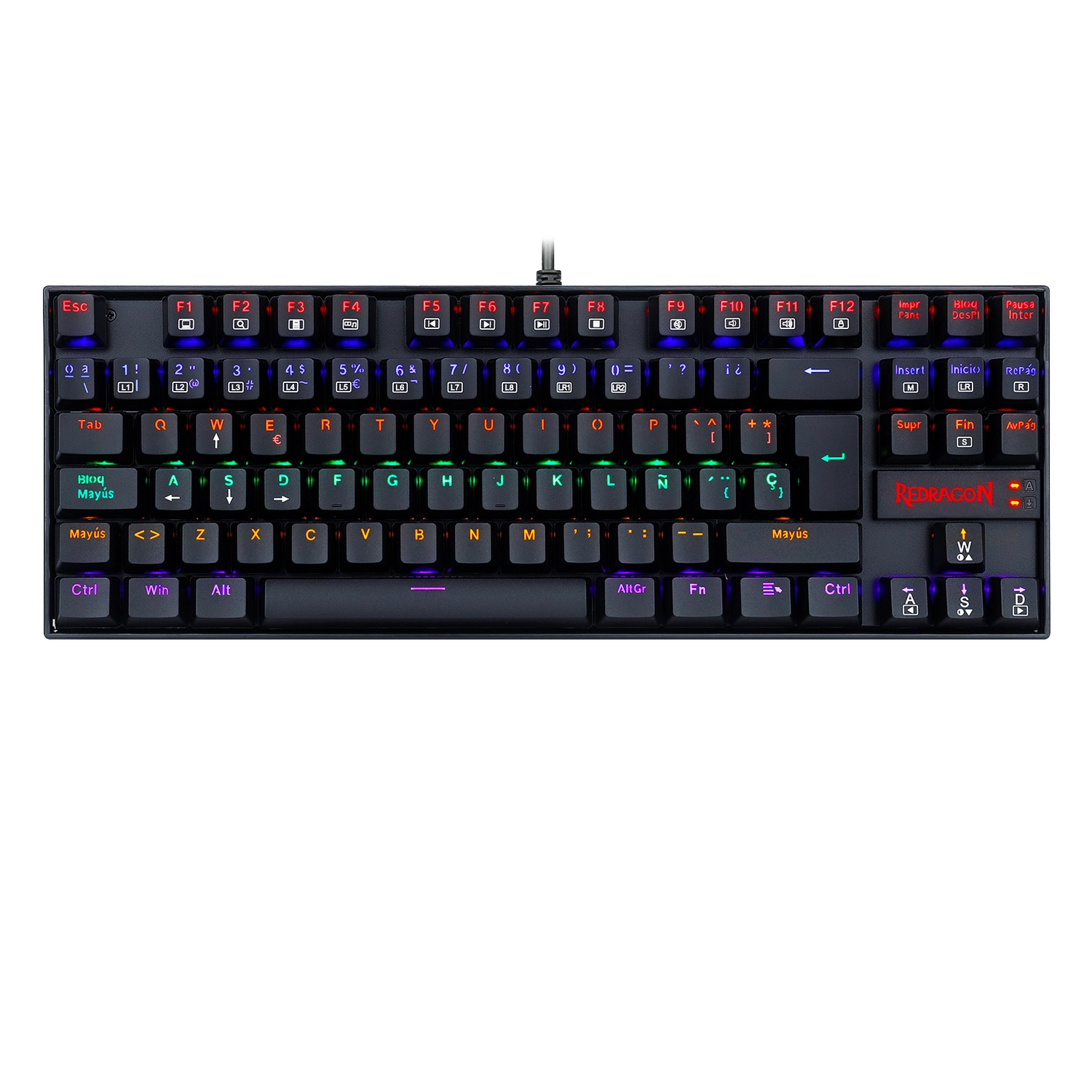 [113598] Teclado Redragon Kumara 2 K552 Rainbow Negro