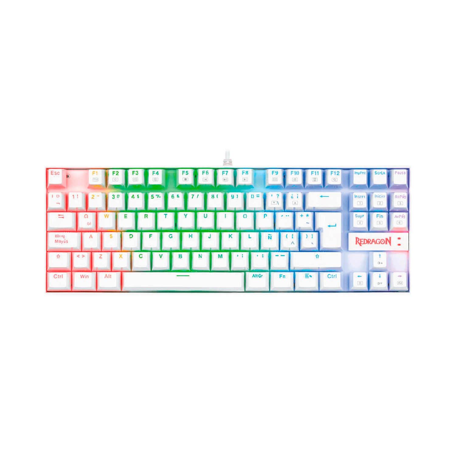 [113599] Teclado Redragon Kumara K552 Rgb Blanco
