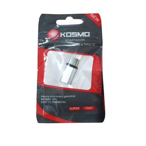 [24] Adaptador Kosmo Micro USB HEMBRA a tipo C MACHO