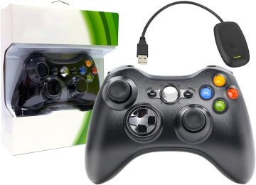 [113603] Joystick Xbox 360 Pc Lleva 2 Pilas Aa No Incluidas Negro Alternativo Inalambrico