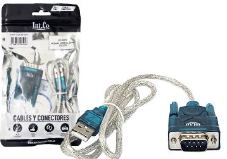 [113639] Cable Usb A Serie Db9 M Intco Ef007F Sin Chip 2.0 Rs232
