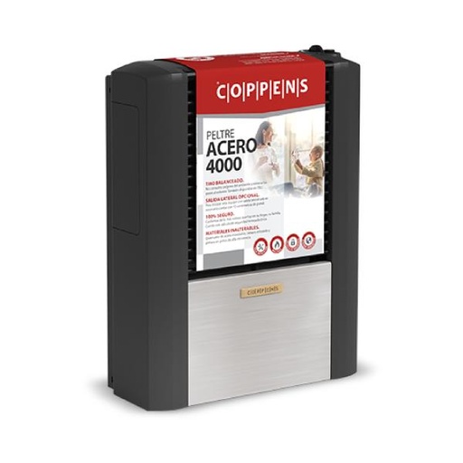 [113731] Calefactor Coppens Peltre Acero 4000 Kclah - Tb Mg Csalida Izq
