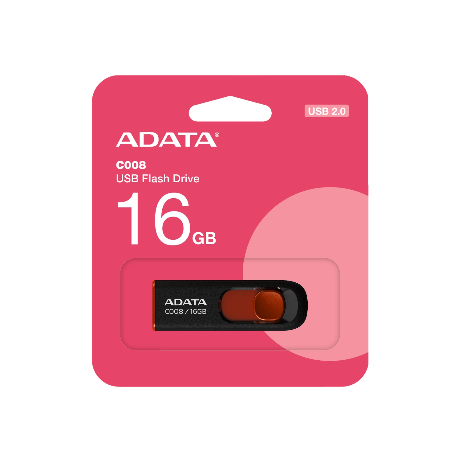 [951374] Pen Drive Adata C008 Rkd 16Gb Usb 2.0 C/ Tapa Des