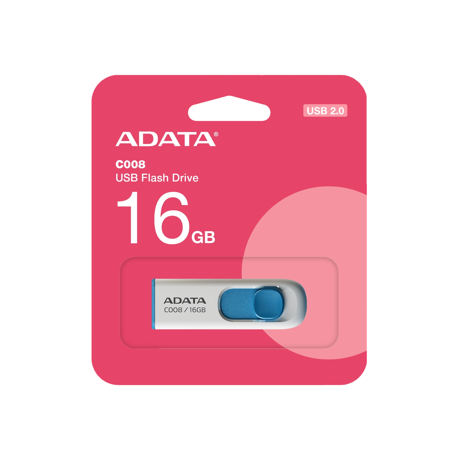 [951375] Pen Drive Adata C008 Rwe 16Gb Usb 2.0 C/ Tapa Des