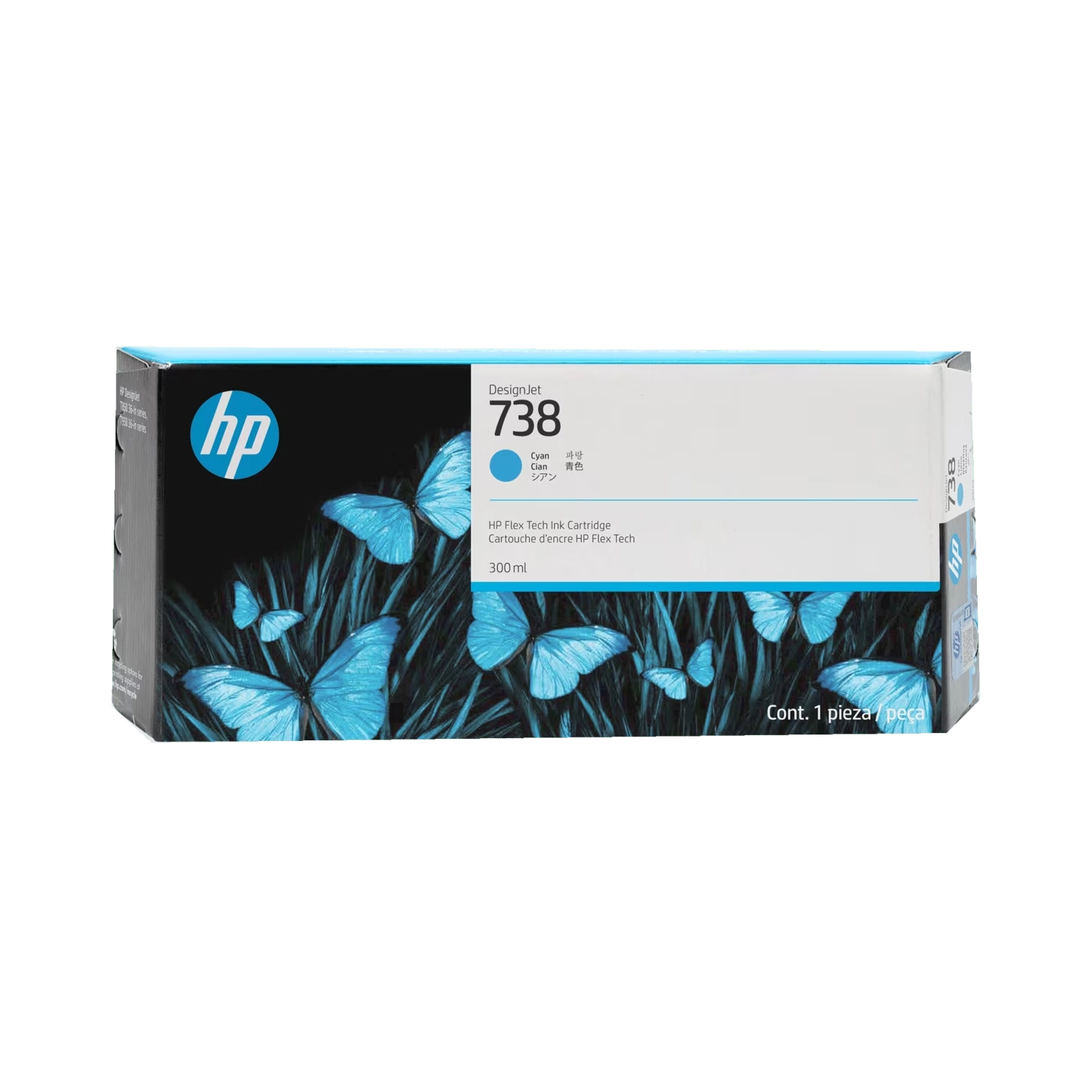 [951506] Cartucho De Tinta  Plotter Hp  738  Cian Alta Capacidad