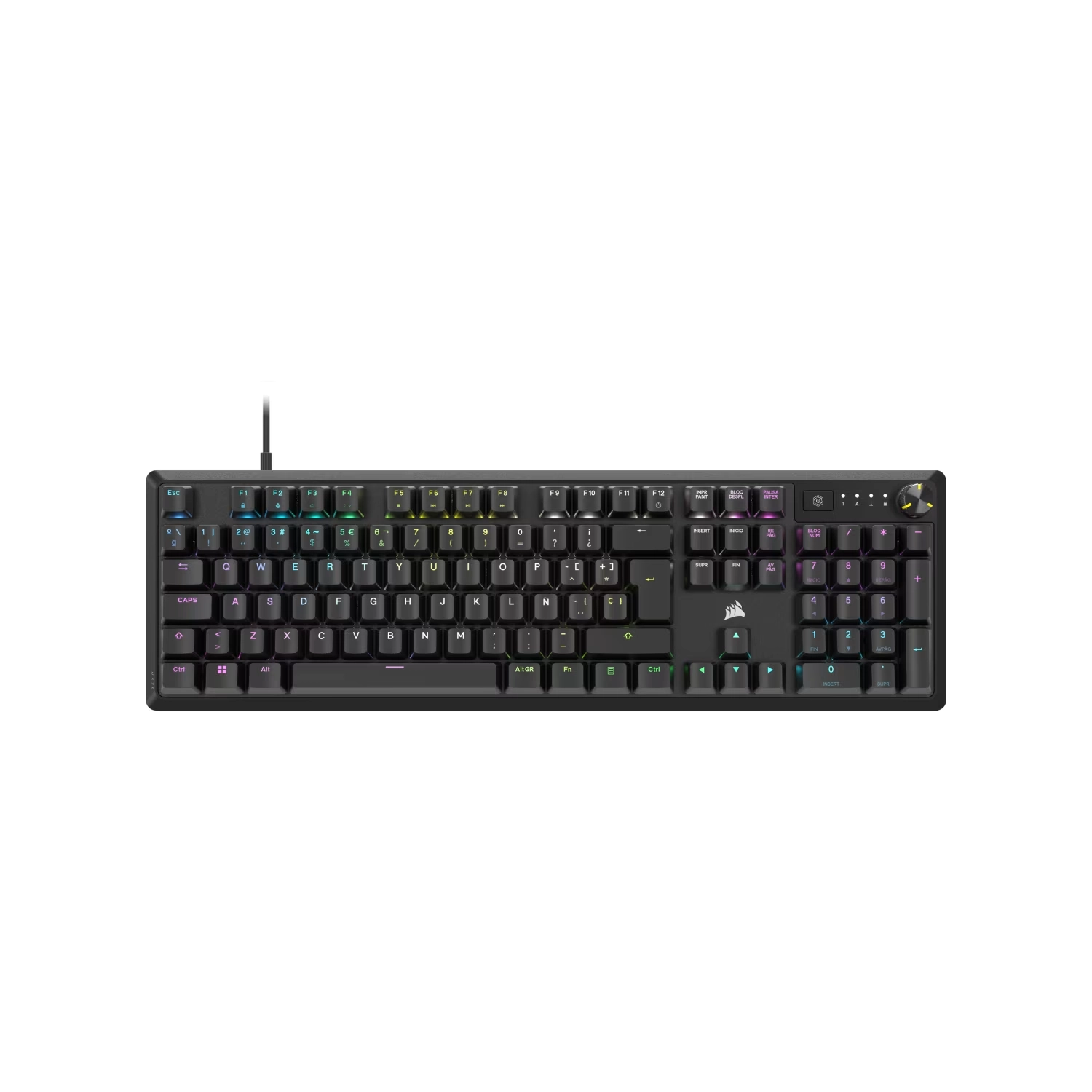 [951558] Teclado Gamer Mecánico Corsair K70 Core Rgb: Negro (En)