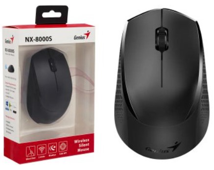 [951553] Mouse Genius Nx-8000S 1200Dpi Incluye Pila Aa Negro Inalambrico Silent