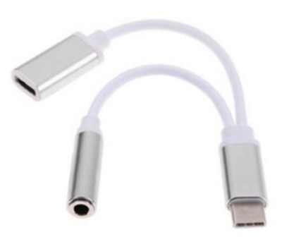 [951547] Adaptador Usb Tipo C A Jack 3.5Mm Plug 3.5 Sin Microfono + Carga Usb Tipo C - Chequear Compatibilidad Antes De Comprar - Usb Tipo C Audio Analogico Sin Dac