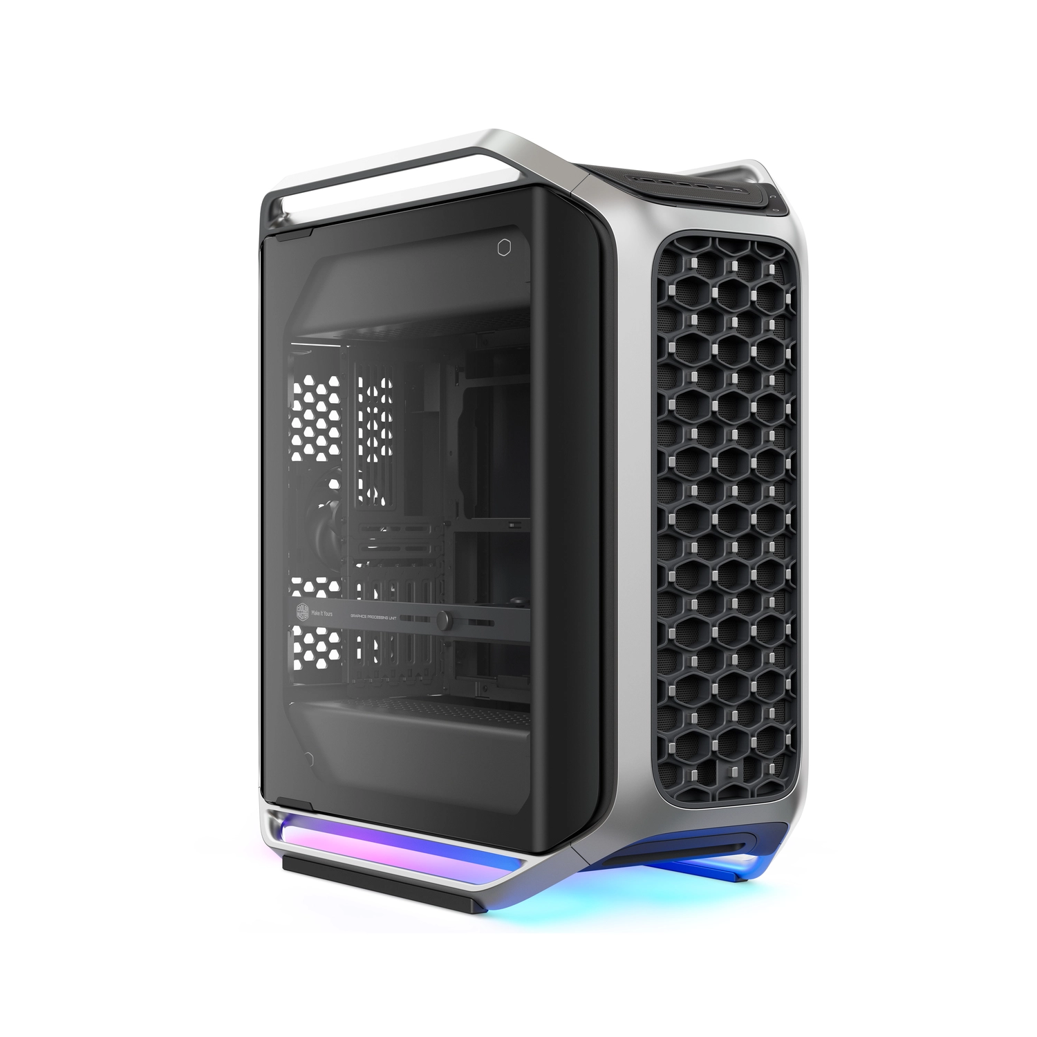 [951636] Gabinete Cooler Master Cosmos Alpha Full Tower 3 Fans Tempered Glass Silver S/Fuente