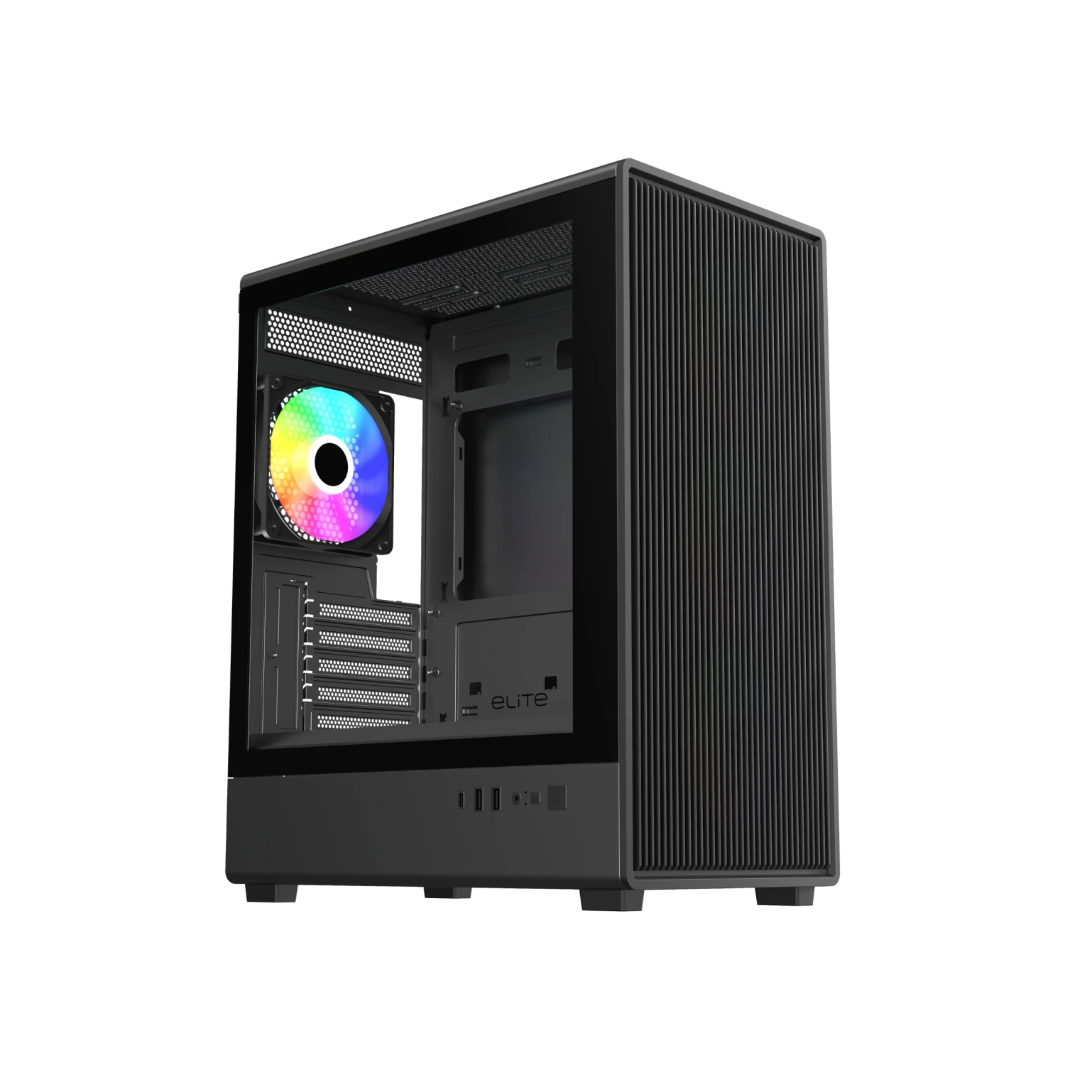 [951638] Gabinete Cooler Master Elite 350 Mini Tower 4 Fans Argb Tempered Glass Black S/Fuente