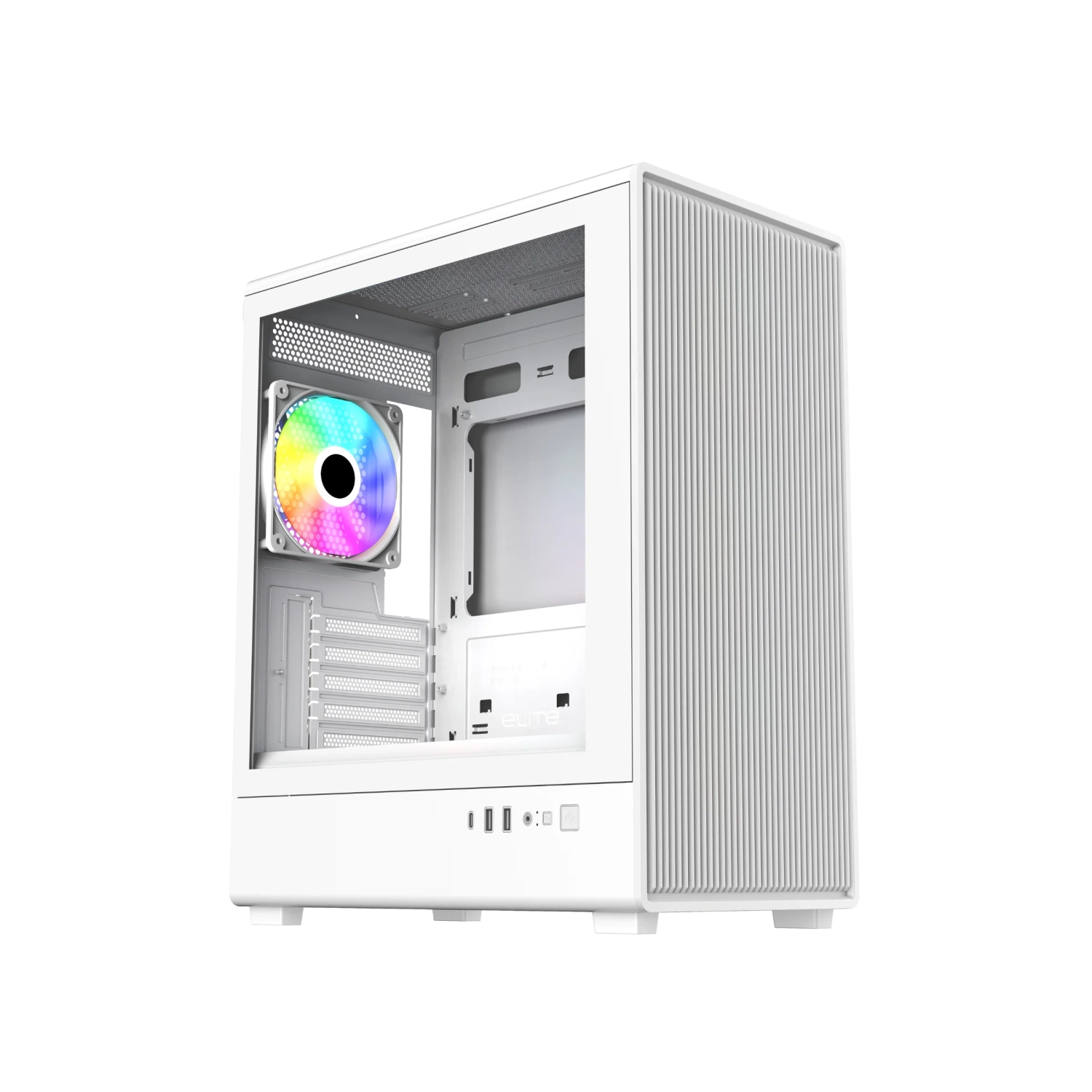 [951639] Gabinete Cooler Master Elite 350 Mini Tower 4 Fans Argb Tempered Glass White S/Fuente
