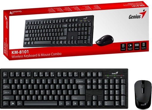 [951697] Combo Teclao Y Mouse Inalámbrico Genius Km-8101