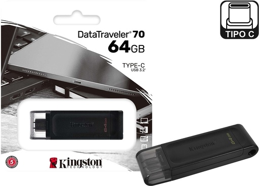 [951753] PENDRIVE 64GB KINGSTON DATATRAVELER DT70 TIPO C 3.2 GEN 1
