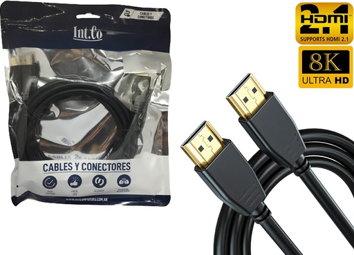 [951742] CABLE HDMI 3 MTS INTCO 2.1V 8K 60HZ 4K 120HZ 48GPS