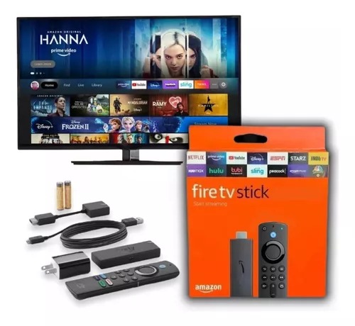[4245] Conversor Amazon Fire Stick Tv Full Hd 8Gb Se Conecta Por Usb Al Tv -  Sin Cargador Sin Pilas