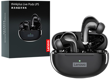 [8242] AURICULAR IN EAR LENOVO LP5 BATERIA 35MAH BLUETOOTH 5.0 GRIS PLATA