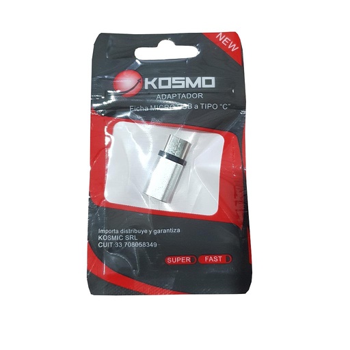 [24] Adaptador Kosmo Micro Usb Hembra A Tipo C Macho