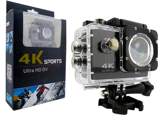 [9740] Camara Action 4K 30Fps Sumergible 30M 140 Grados Wifi Expandible Hasta 32Gb 900Mah Con Control Remoto Inalambrico 2 Pulgadas