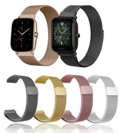 [8017] Colmi Strap Milan Magnetic 20Mm Silver Malla Correa Metal