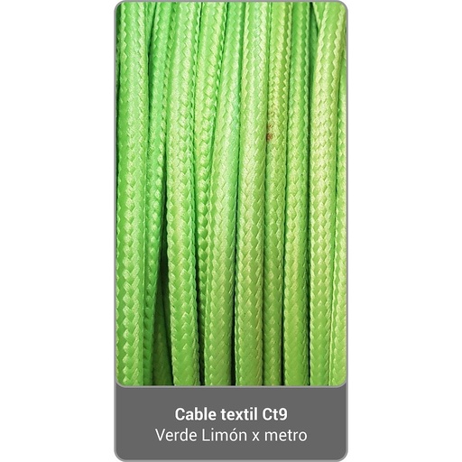 [235] Cable Textil CT9 - Verde Limon x metro