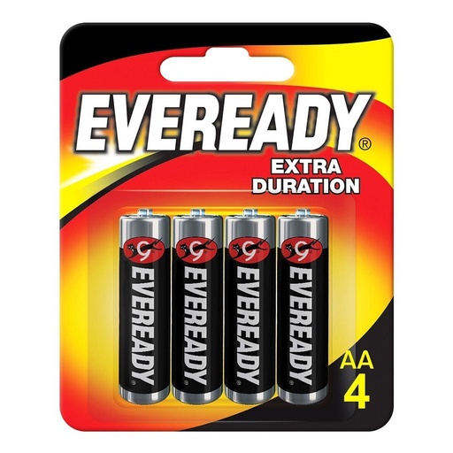 [513] Eveready Pila Aa Blister Por 4 Unidades Carbon