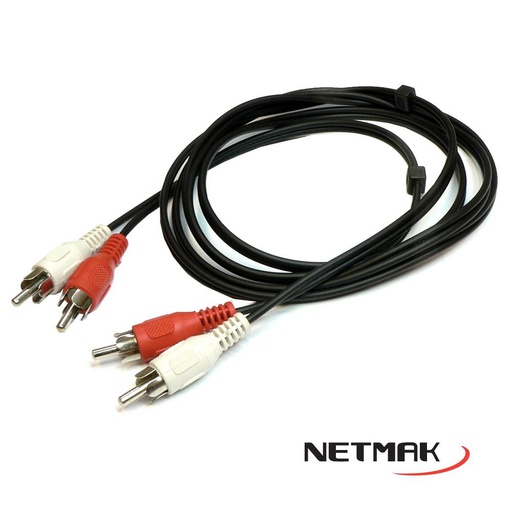 [3923] NETMAK NM-C32 CABLE 2 RCA A 2 RCA 2 MTS