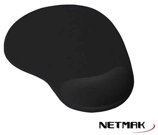 [3925] NETMAK NM-PGEL MOUSE PAD GEL BLACK NEGRO
