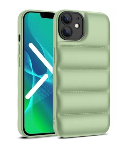 [6409] Funda Rc Puffer Soft Touch Green Iphone 14