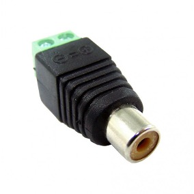 [530] Ficha Plug Rca Hembra Con Bornera Cctv