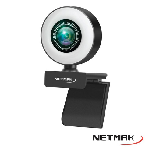 [3954] NETMAK NM-WEB04 - WEBCAM ARO LED USB FULL HD 1080P