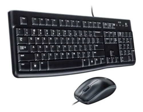 [401] Combo Logitech Teclado + Mouse MK120 USB Black