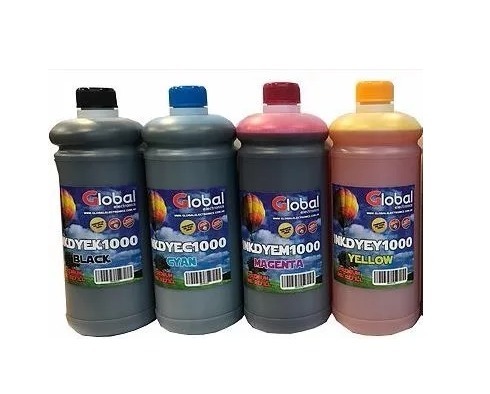 [3917] Global Tinta Sistema Continuo Inkdyel Light Cyan Premium Universal 1 Ltr 1000 Cm3 Hp Epson Brother Etc