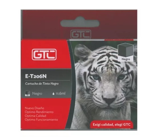 [8122] Gtc T206N 207 Cartucho Alternativo Epson Xp-2101 Negro