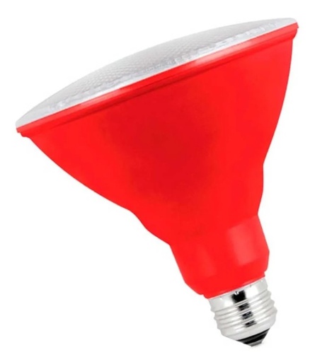 [995] Lampara Interelec Par 38 E27 17W Rojo