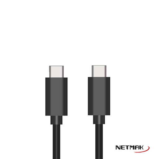 [9026] Netmak Cable Usb Tipo C A Usb Tipo C Carga Rapida 60W 3A M/M 1Mt Nm-C57
