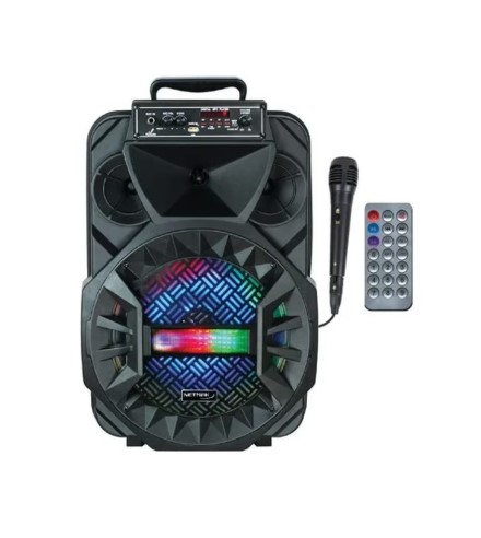 [3414] Netmak Nm-Atr - Parlante Portatil Bluetooth Karaoke 12" Con Microfono Y Control Remoto