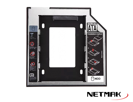 [1264] Netmak Nm-Cad Caddy Disk 2,5" - 9,5 Mm 