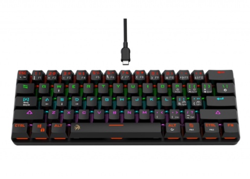 [8854] NETMAK NM-DOMINATE TECLADO GAMER MECANICO 60% NEGRO