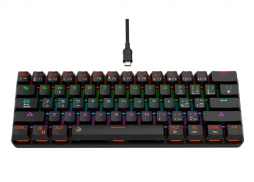 [8854] Netmak Nm-Dominate Teclado Gamer Mecanico 60% Negro