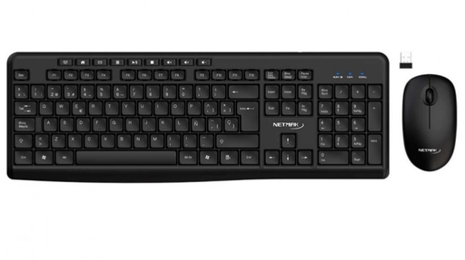 [8457] NETMAK NM-KB770 KIT TECLADO + MOUSE INALAMBRICO MULTIMEDIA WIRELESS