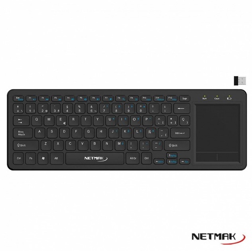 [9698] NETMAK NM-KB910 TECLADO INALAMBRICO SMART TV CON TOUCH PAD